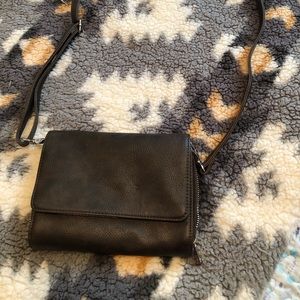 Ladies chestnut color crossbody wallet purse